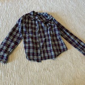 EUC J.CREW plaid button down shirt